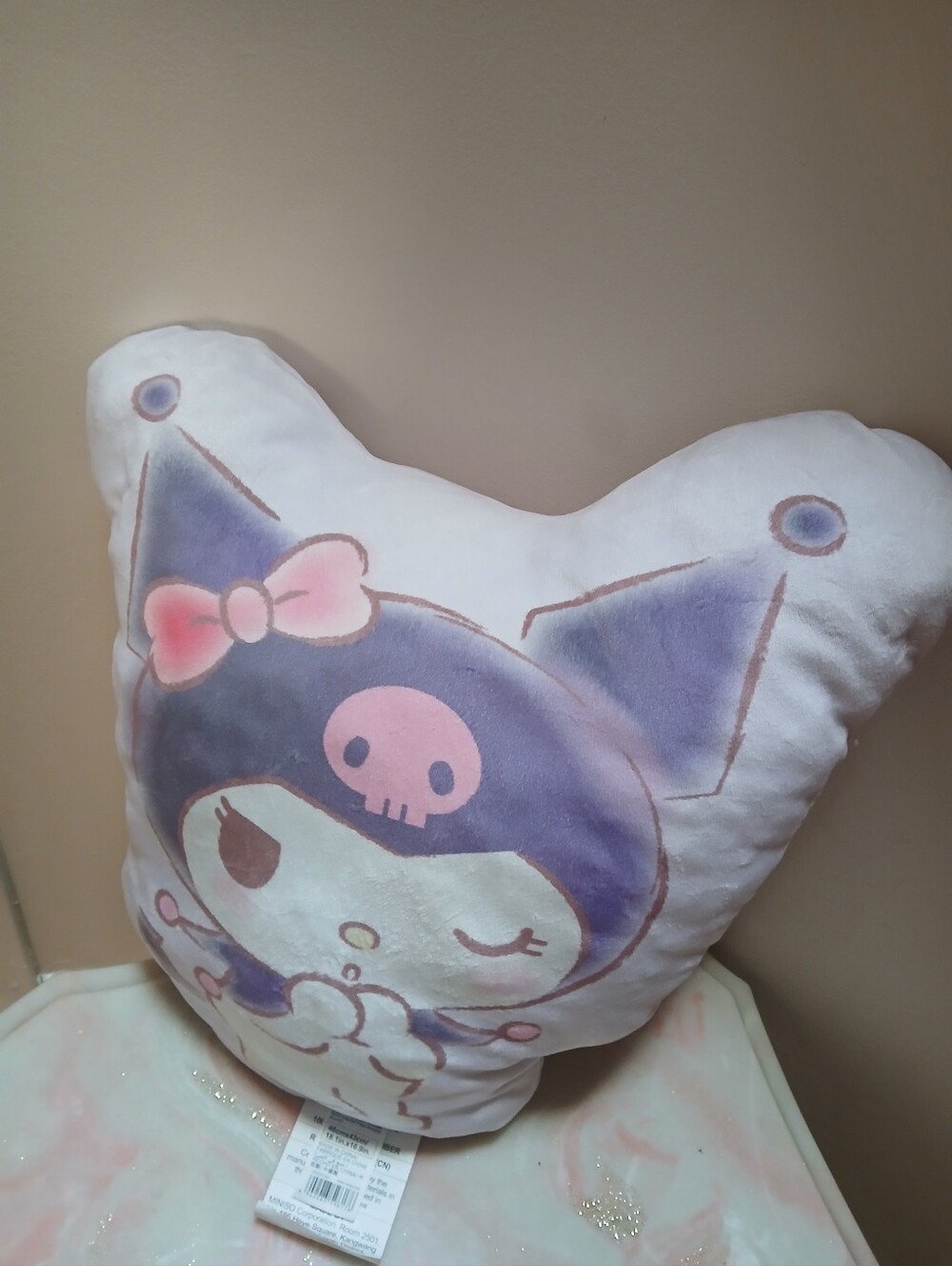 Sanrio Kuromi Plush Pillow - Pink & Lavender